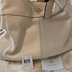 Coach Chalk Leather Hobo Bag